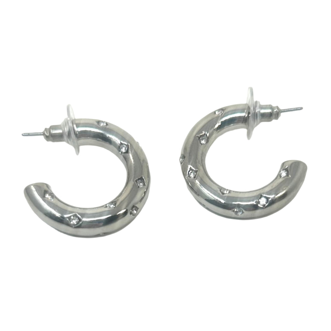 Good Feelings Silver Studded Hoops