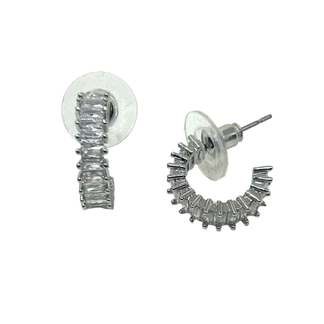 Good Feelings Silver Gem Hoops