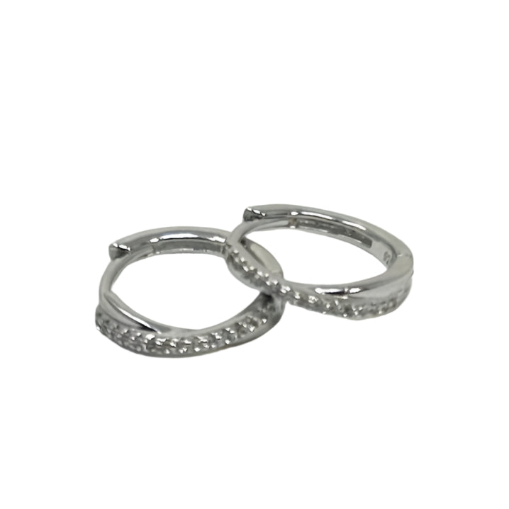 Good Feelings Cross Studded Hoops