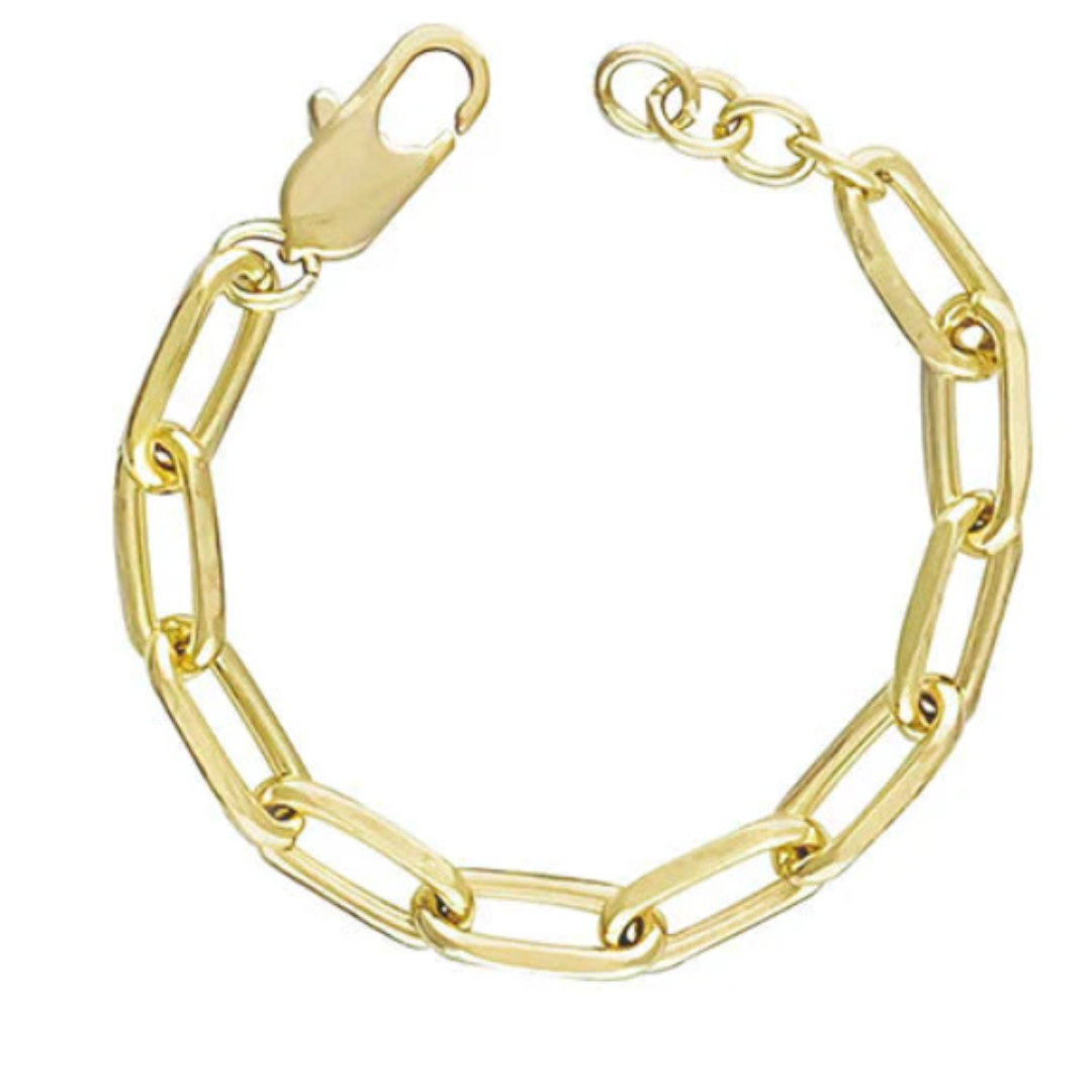Silver Houston Gold Chain Bangle Bracelet