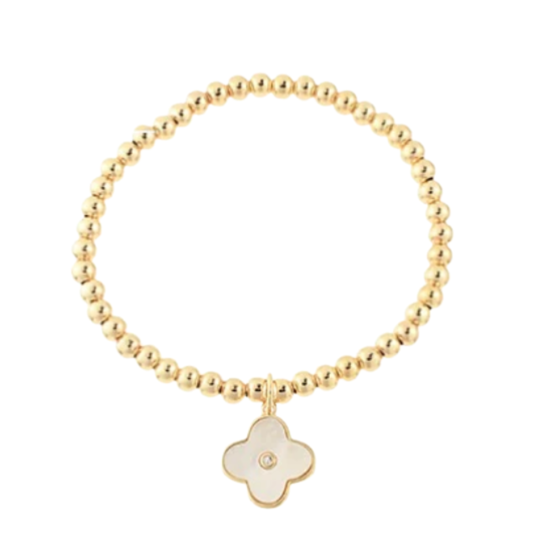 Silver Houston Clover Charm Bracelet