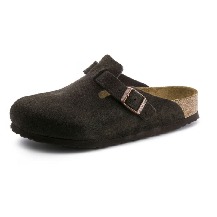 Birkenstock Boston Soft Footbed Mocha Suede