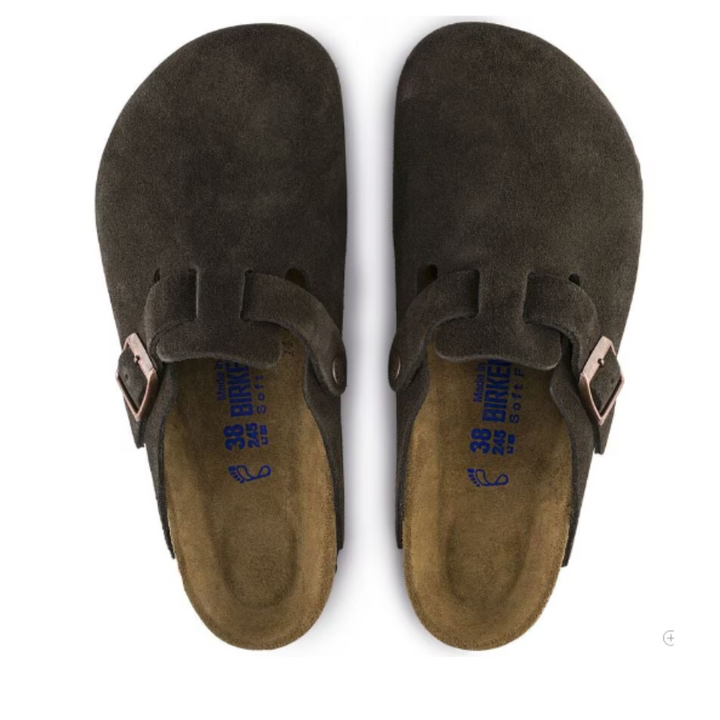 Birkenstock Boston Soft Footbed Mocha Suede
