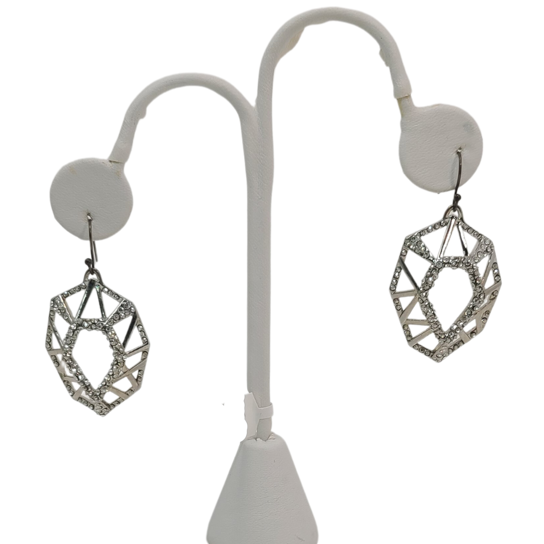 Alexis Bittar Rhodium Deco Earrings