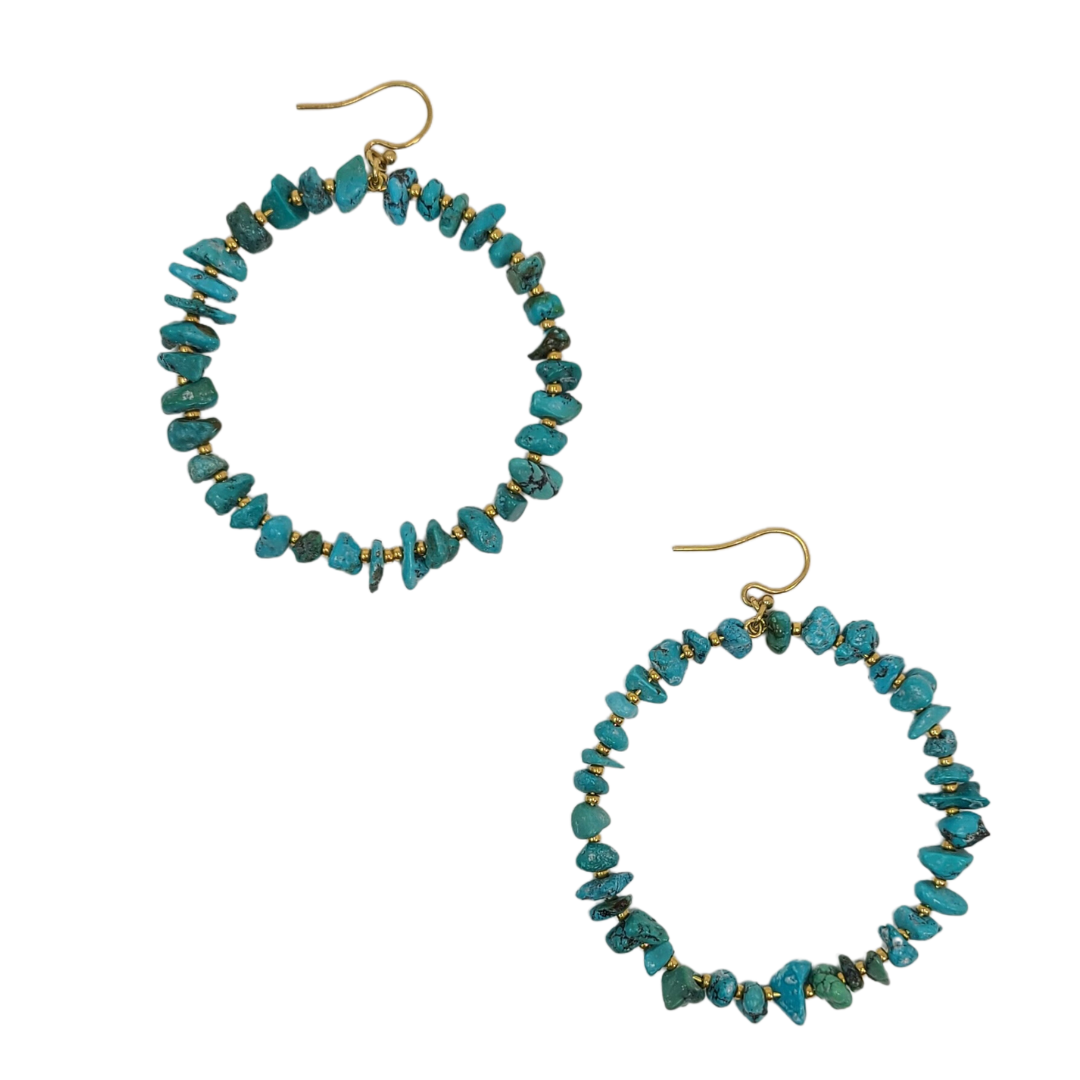 Chan Luu Seychelles Hoop Earrings Turquoise Baehr Feet Shoe Boutique