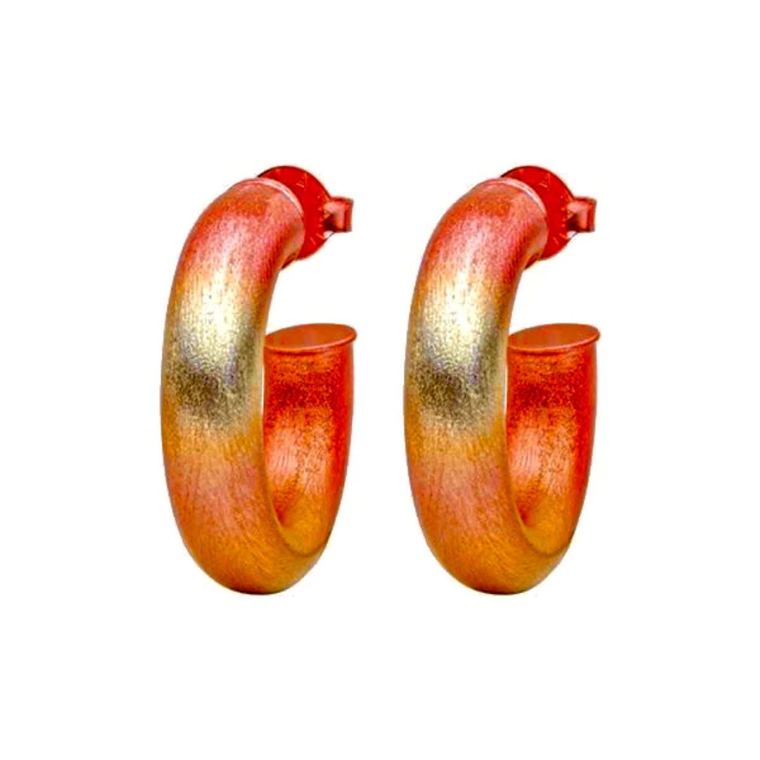Sheila Fajl Small Chantal Burnished Red Hoops