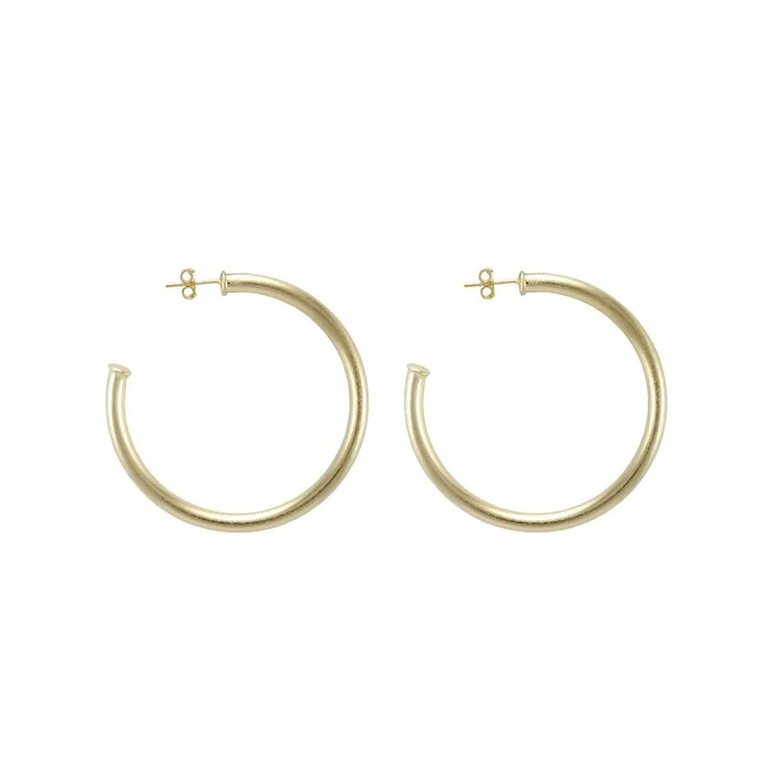 Sheila Fajl Petite Everybody's Favorite Hoops Brushed Gold