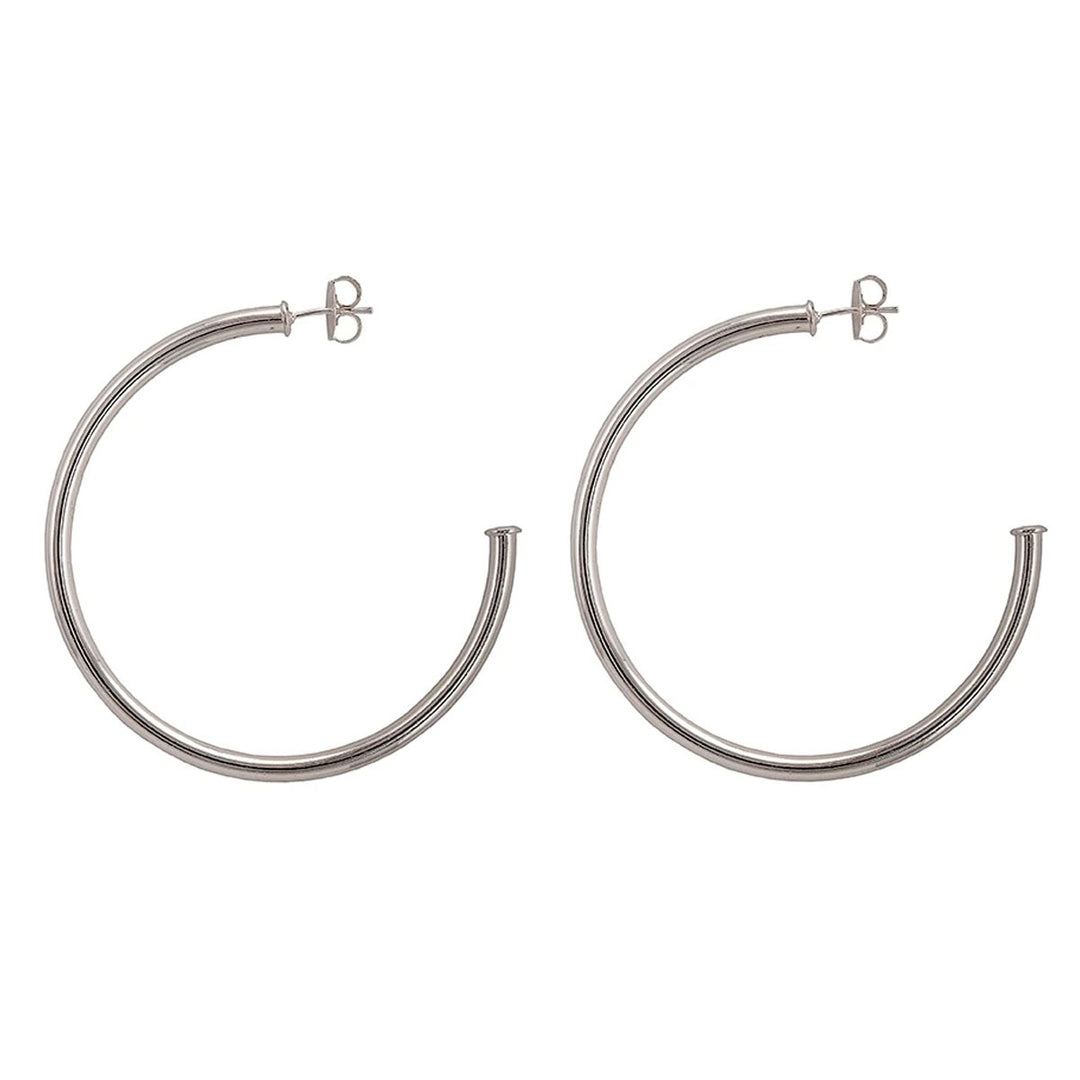 Sheila Fajl Everybody's Favorite Hoop Earrings Silver Polished