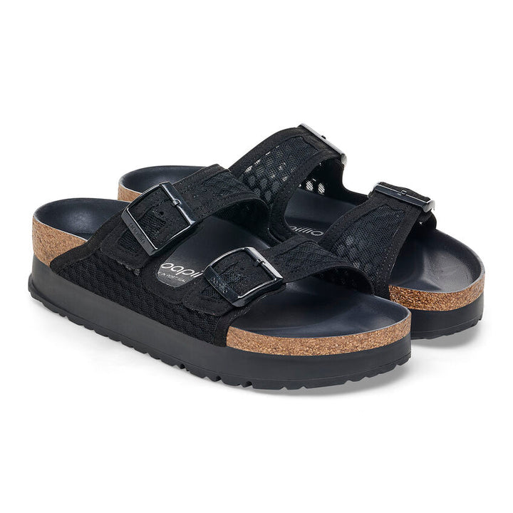 Papillio by Birkenstock Arizona Flex Platform Black Mesh