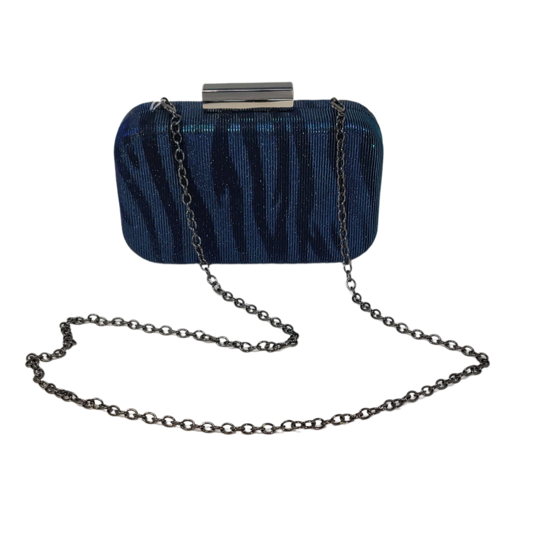 42 Gold Clutch Navy Stripe