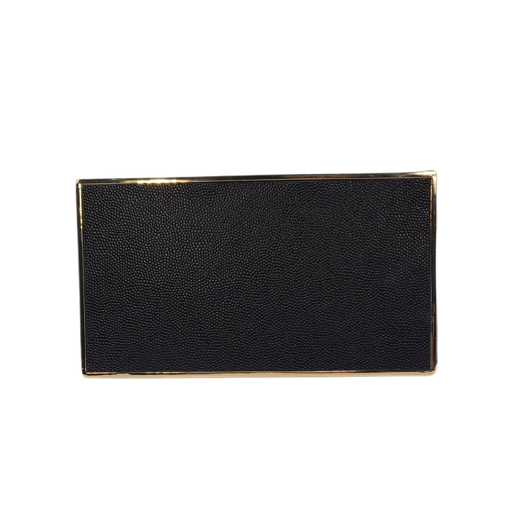 42 Gold Hardside Clutch Black