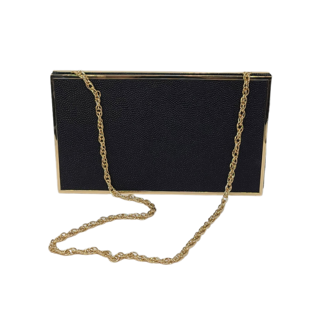 42 Gold Hardside Clutch Black