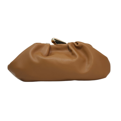 42 Gold Two-Tone Clutch Bone/Camel