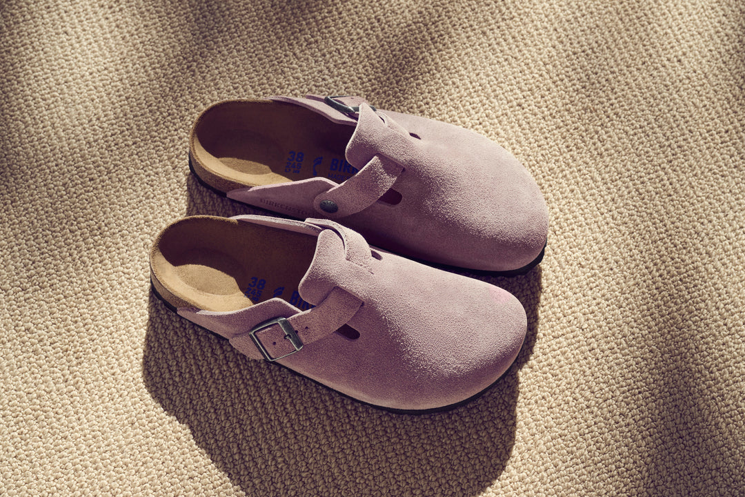 Birkenstock Boston Clog Taupe Suede