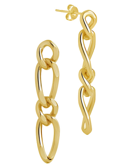 Sterling Forever Jacqueline Chain Drop Stud Earrings