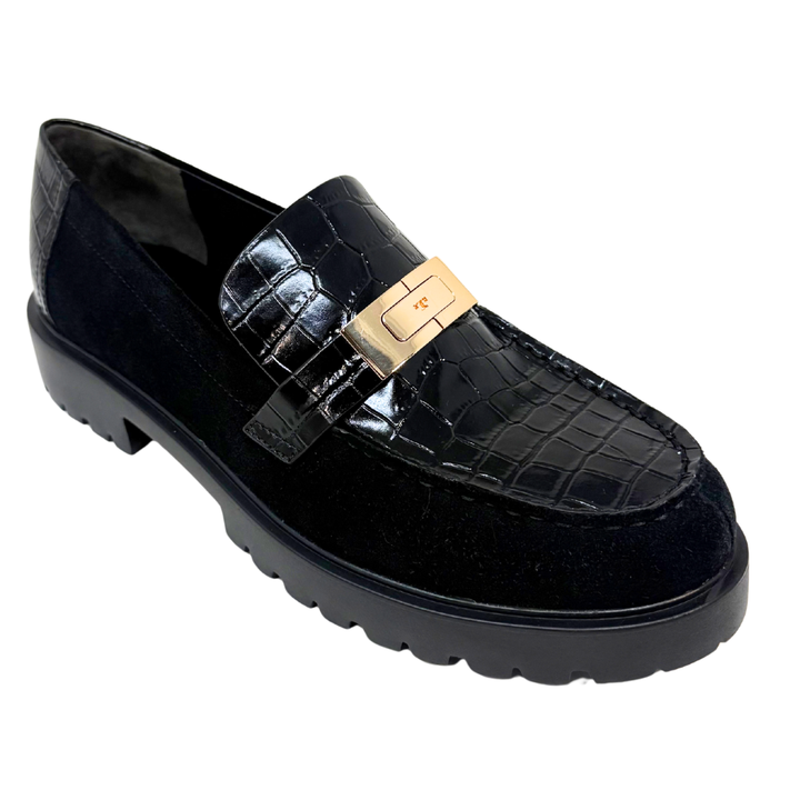 Tory Burch LeeLee Lug Loafer Suede Croc