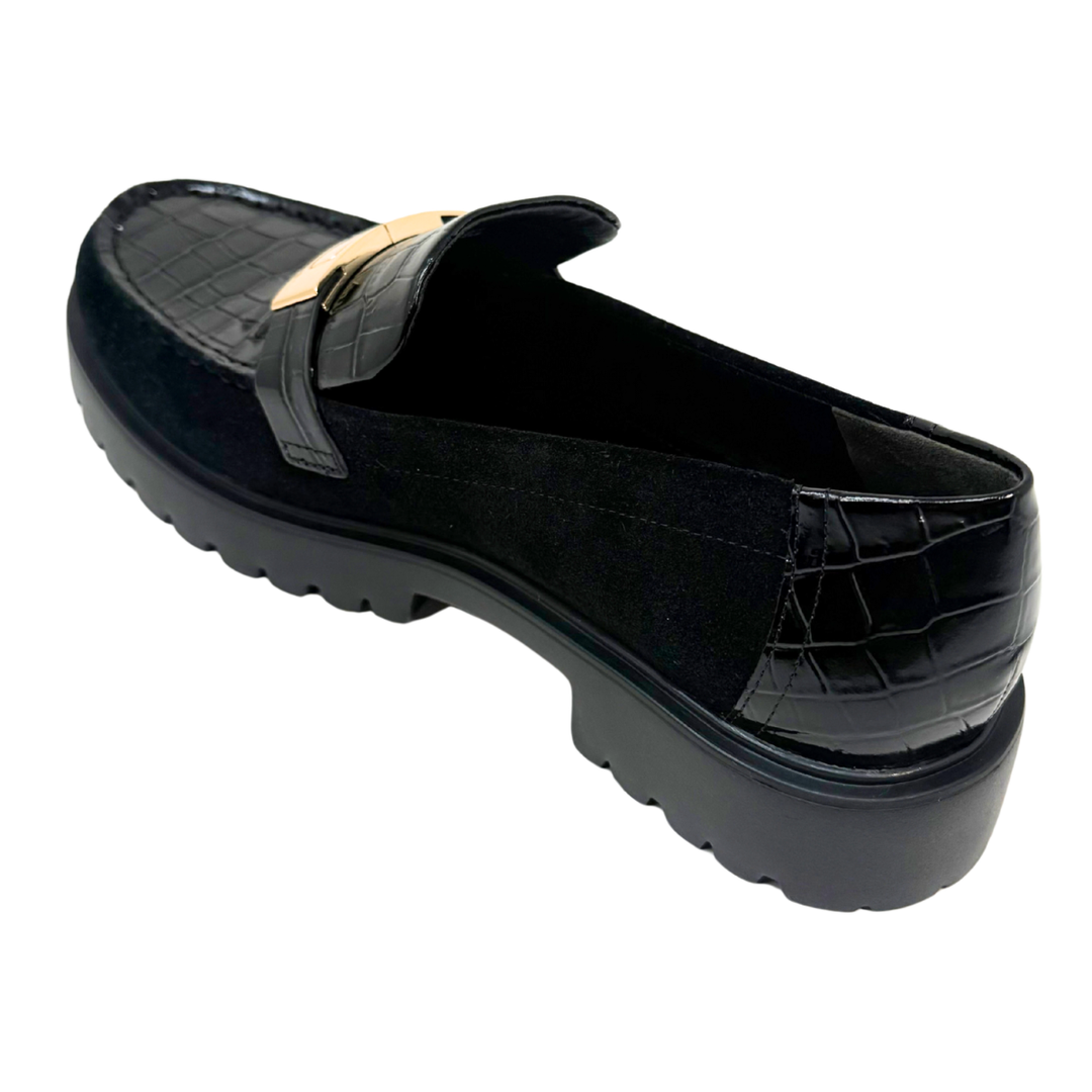 Tory Burch LeeLee Lug Loafer Suede Croc