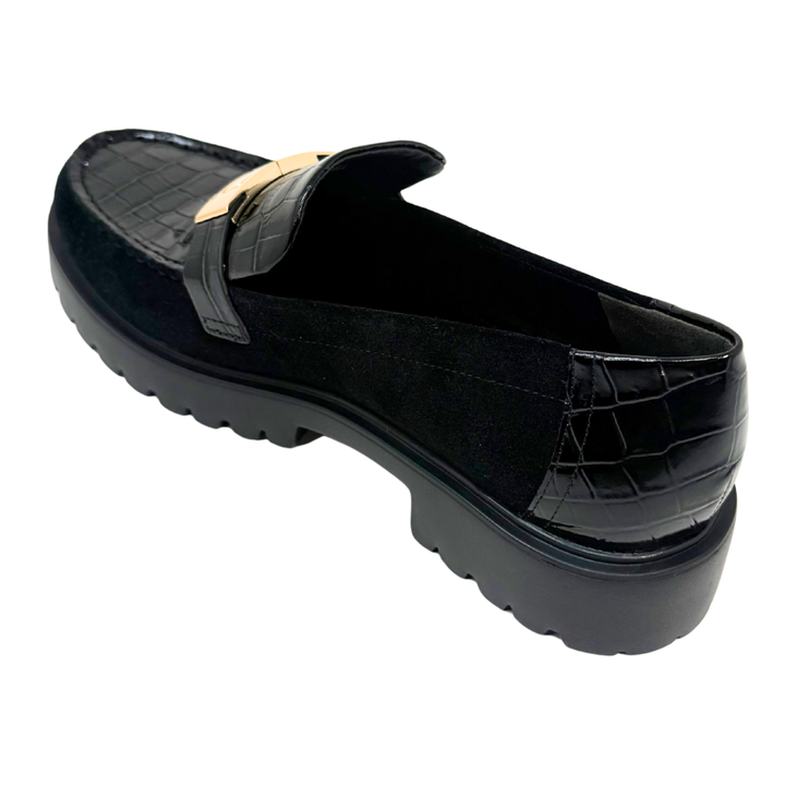 Tory Burch LeeLee Lug Loafer Suede Croc