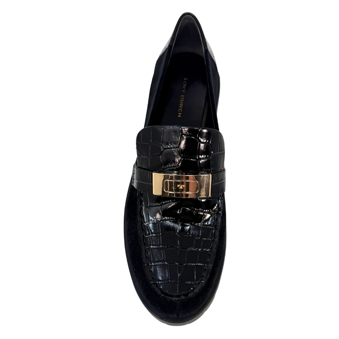 Tory Burch LeeLee Lug Loafer Suede Croc