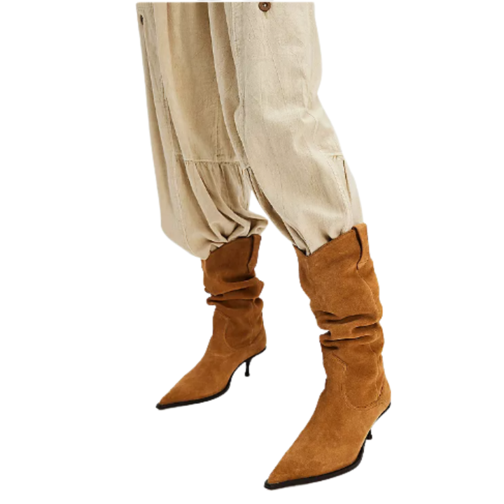 Free People Daisy Slouch Kitten Heel Boot