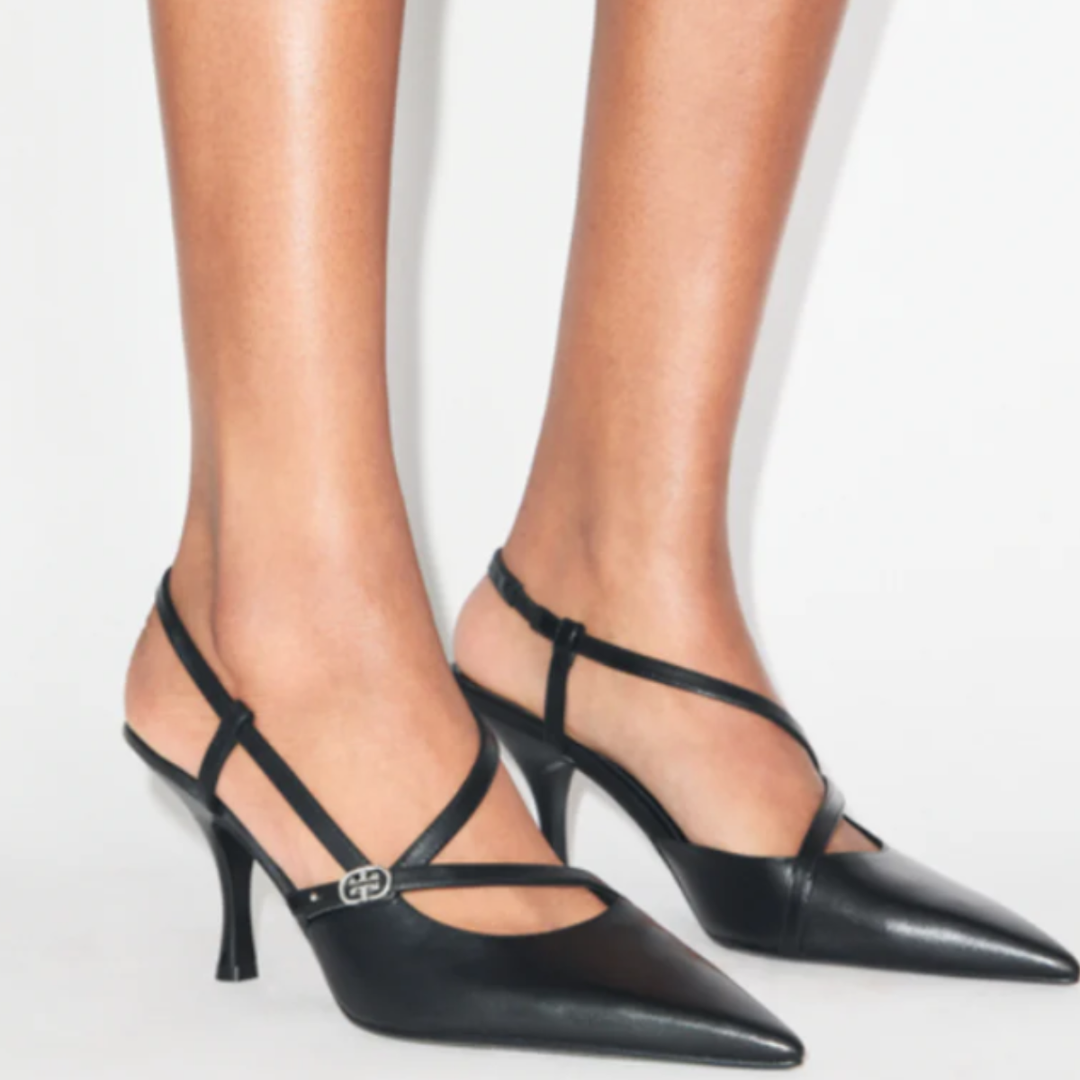 Tory Burch Double T Buckle Strap Pump 75mm
