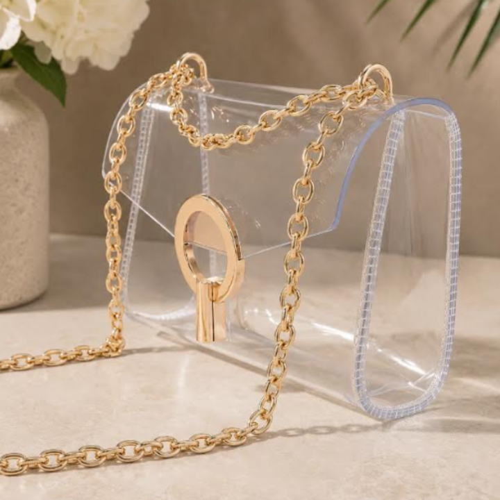 Ace Handbags Clear Chain Crossbody