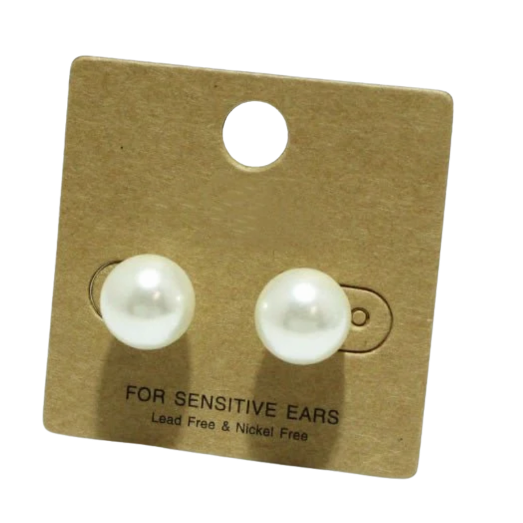 Good Feelings 12mm Pearl Stud Earring