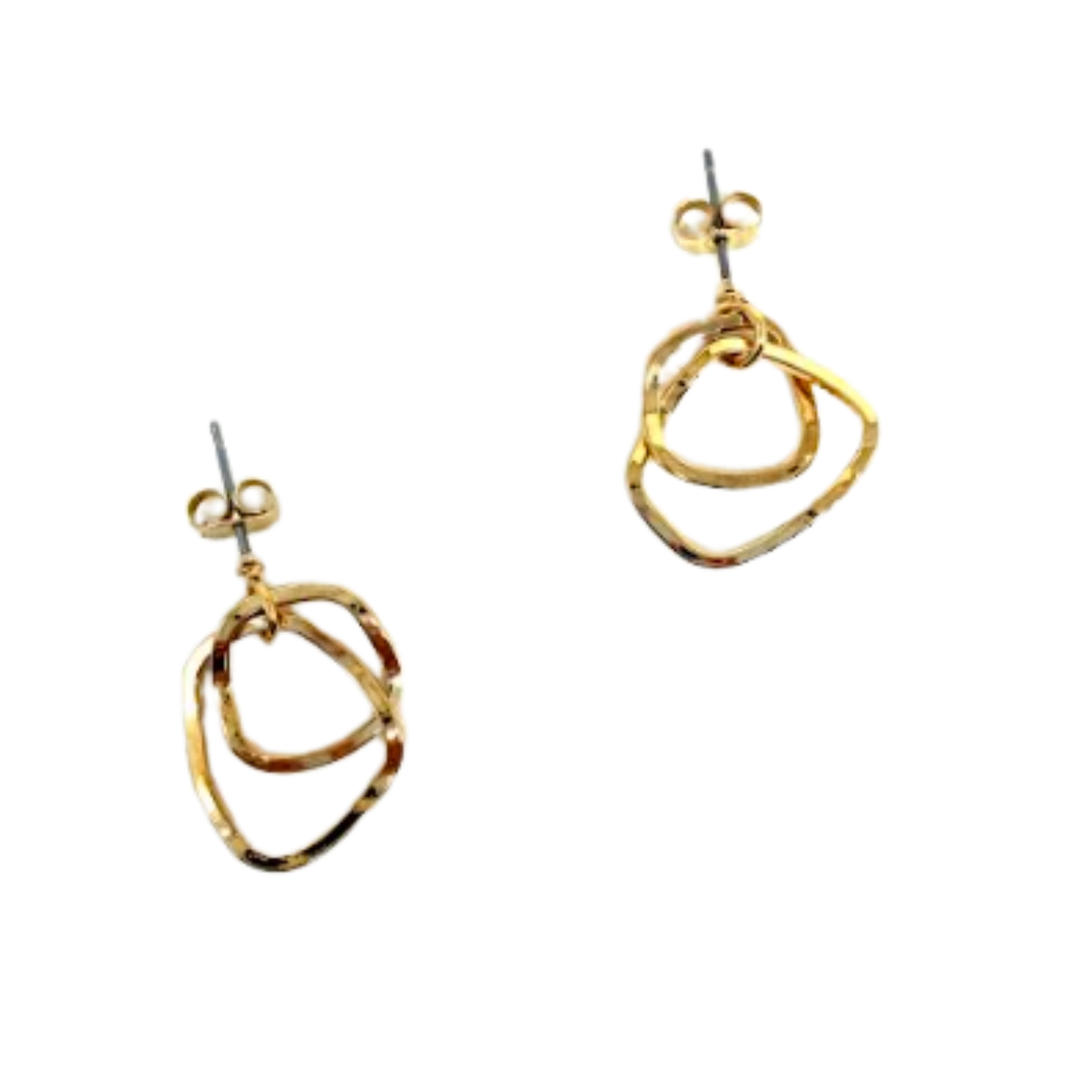 Good Feelings Gold Twisted Loop Earring