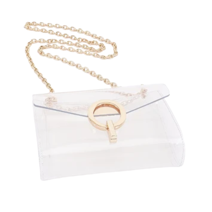 Ace Handbags Clear Chain Crossbody