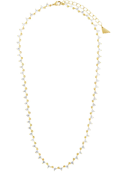 Brigid Staggered CZ Tennis Necklace