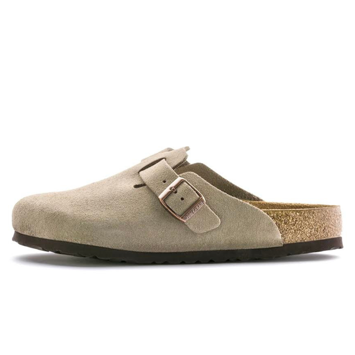 Birkenstock Boston Soft Footbed Clog Taupe Suede