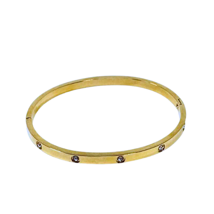 Silver Houston Stainless Steel Bangle