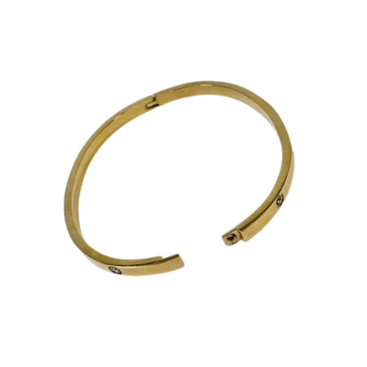 Silver Houston Stainless Steel Bangle