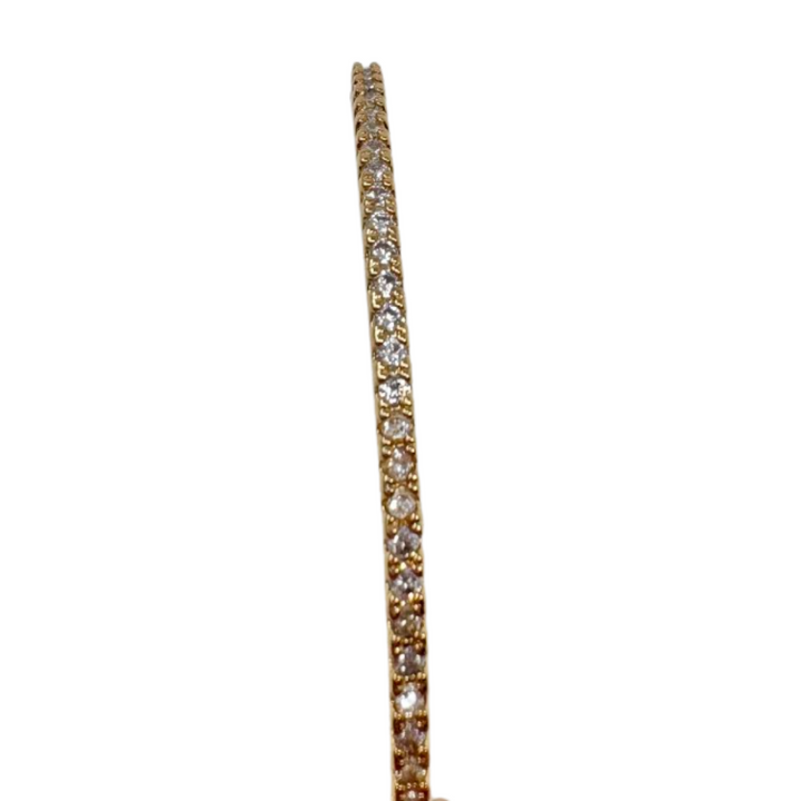 Silver Houston Narrow Gold Tone Bangle