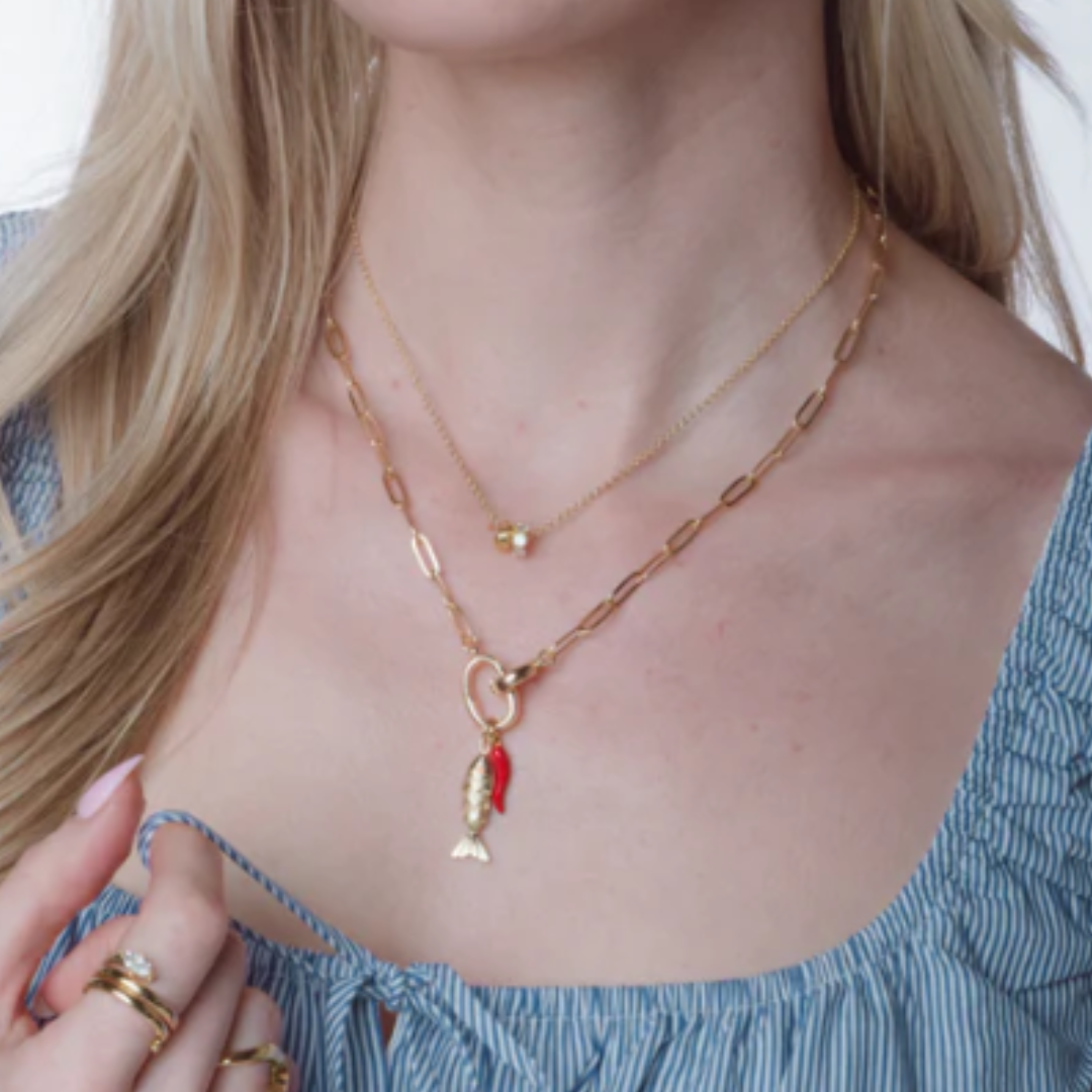 Kinsey Designs Acqua Pazza Italian Fish Necklace