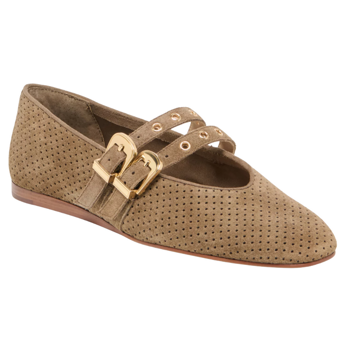 Dolce Vita Baylee Grommet Perforated Suede Flats