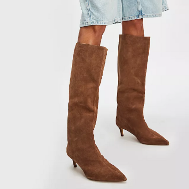 Free People Kiki Suede Kitten Heel Boots