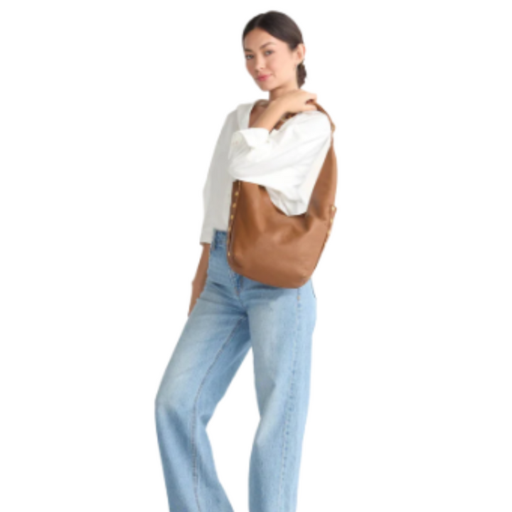 Hammitt Tom Large Zip Bag Mahogany Pebble