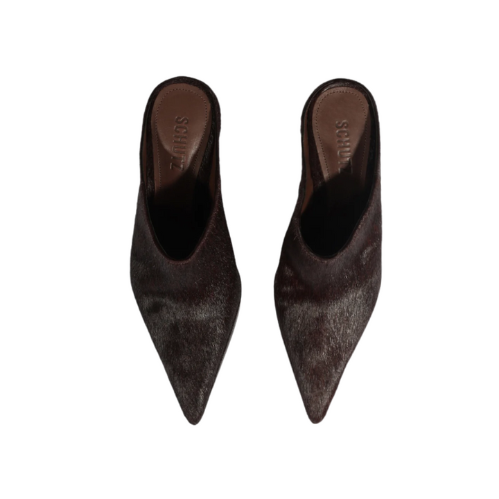 SCHUTZ MIKKI MULE HAIR CALF PUMP