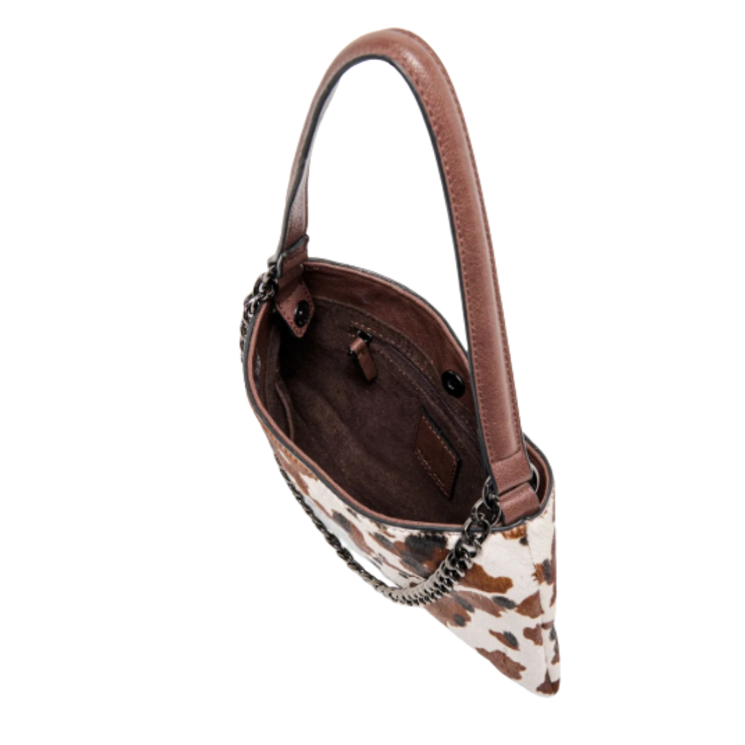 Dolce Vita Jagger Shoulder Bag Cocoa Calf Hair