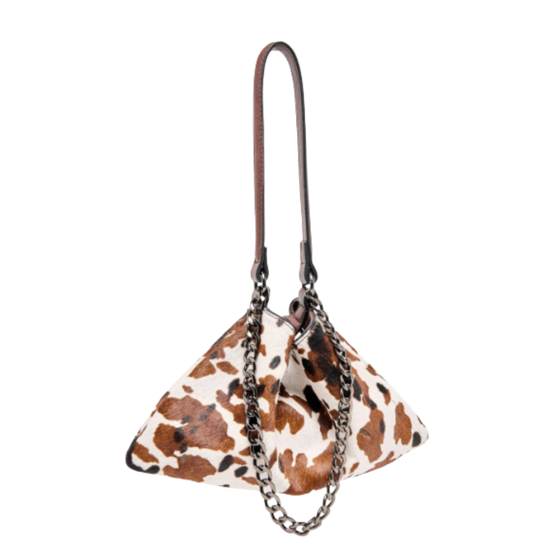 Dolce Vita Jagger Shoulder Bag Cocoa Calf Hair