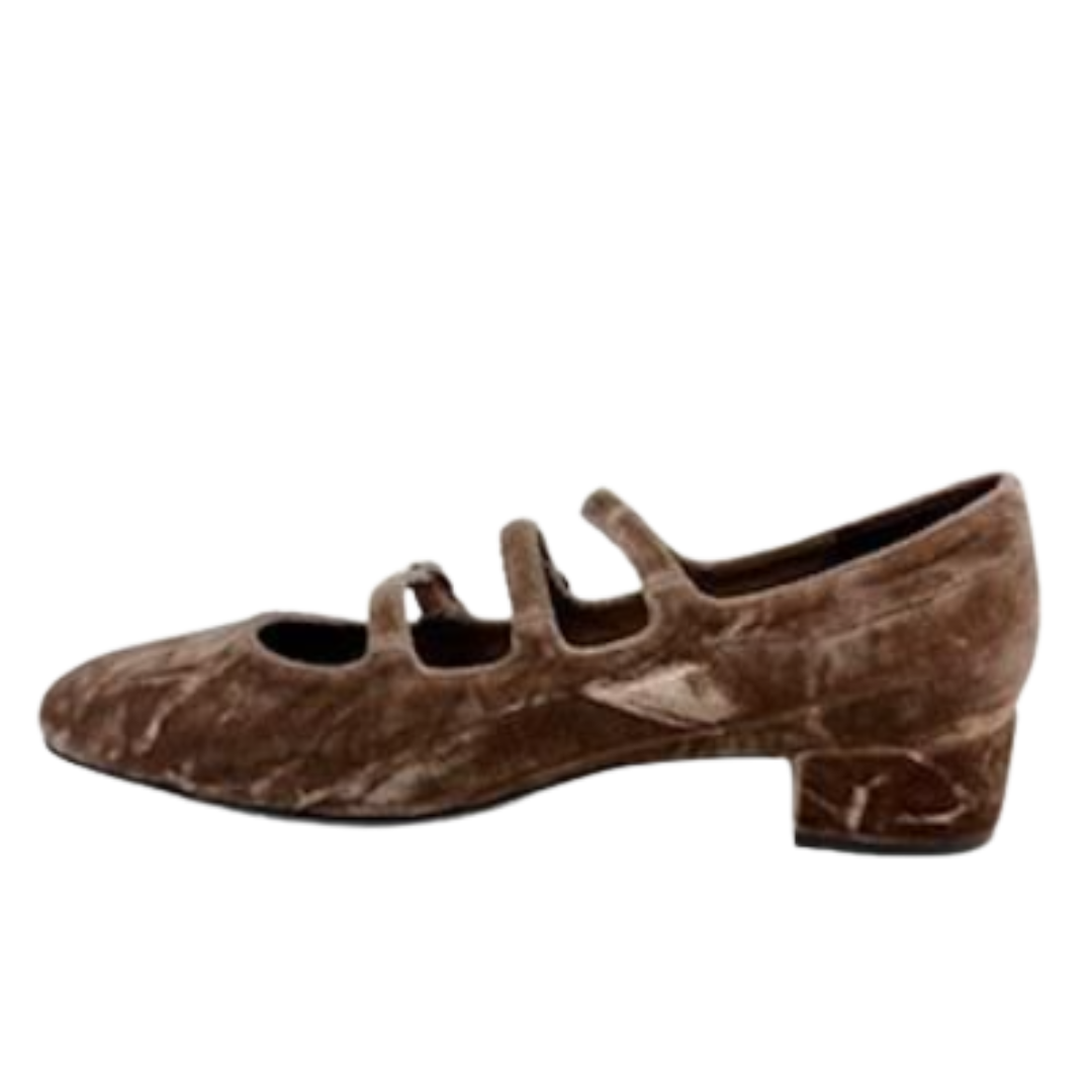 Jeffrey Campbell Marcie Brown Crushed Velvet