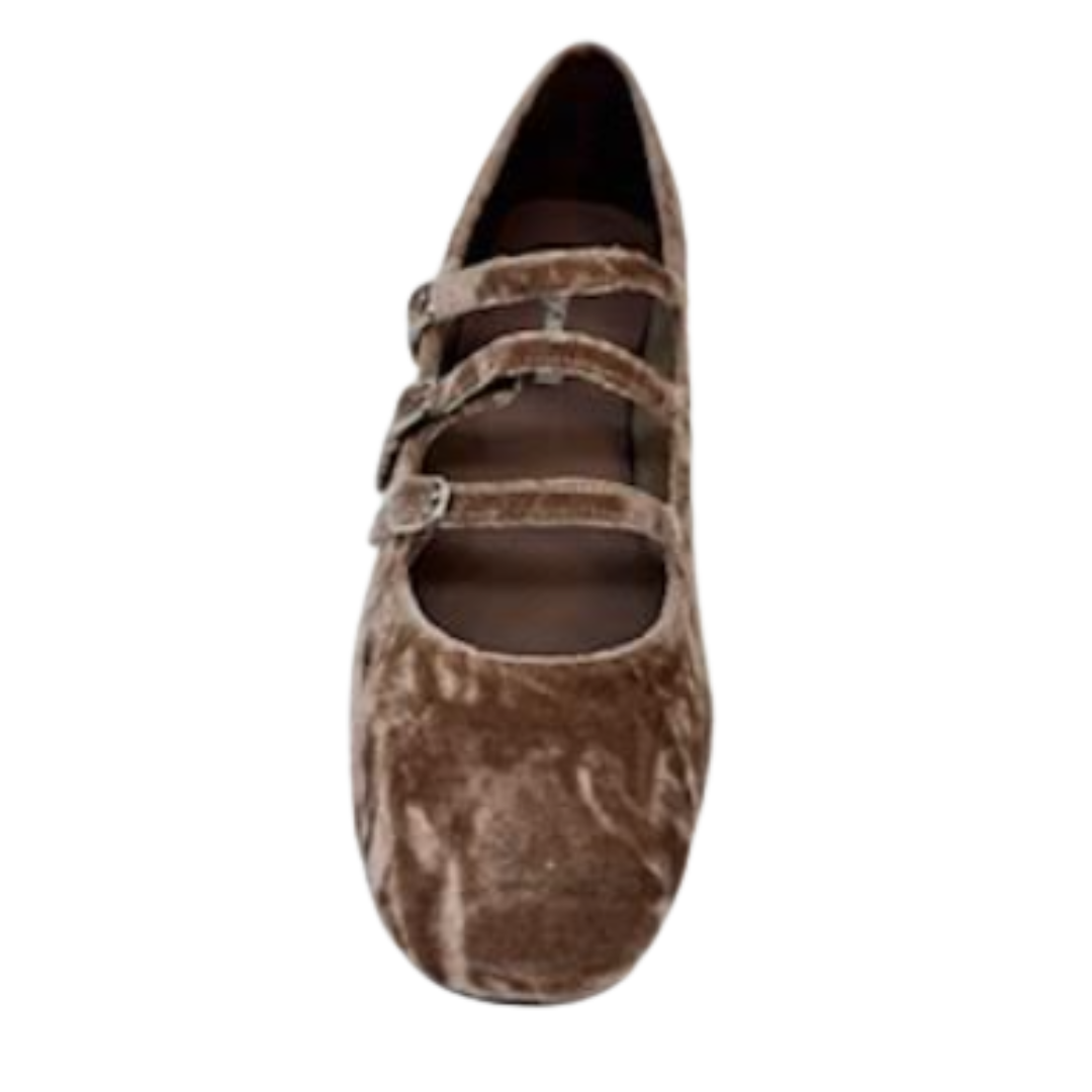 Jeffrey Campbell Marcie Brown Crushed Velvet