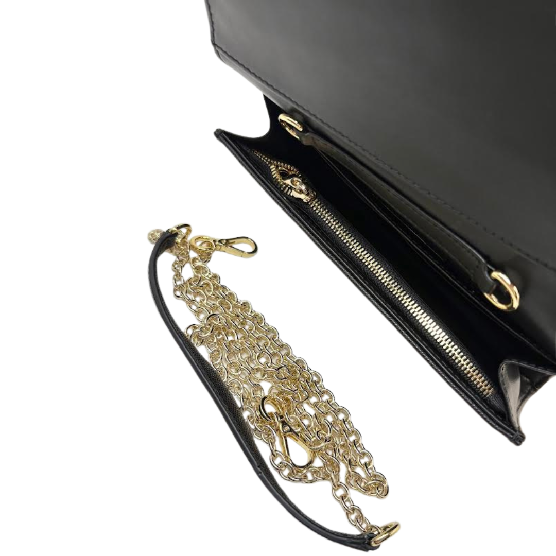 Just Robyn Designs Bow Caviar Leather Clutch