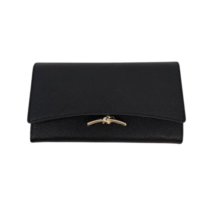 Just Robyn Designs Curved Knot Clutch Black Caviar