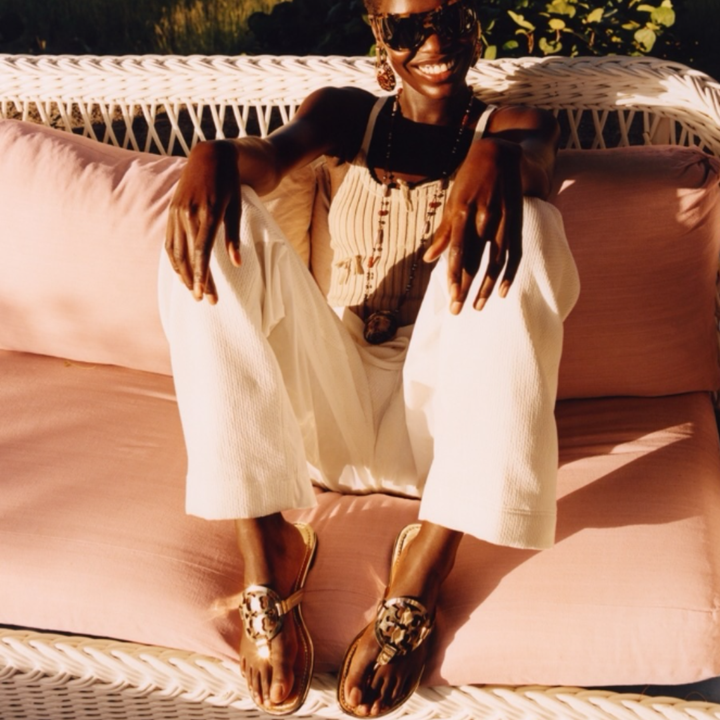 Tory Burch Classic Miller Metallic Sandal