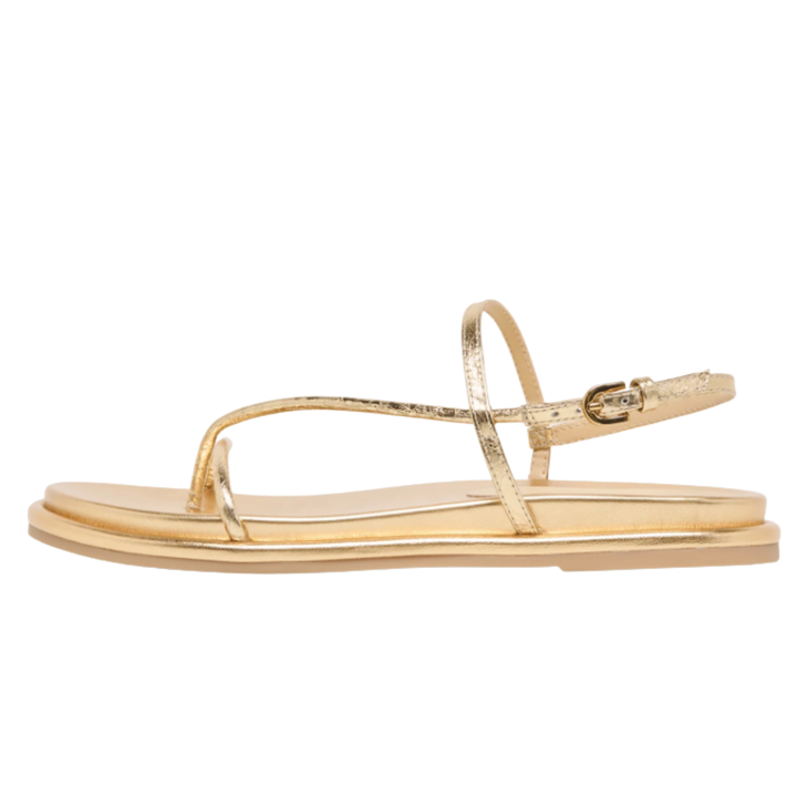 Dom Sandals Gold Distressed Leather