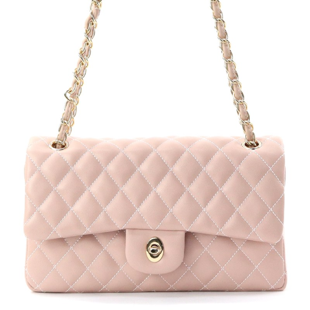 ACE Quilted Messenger Bag Pink