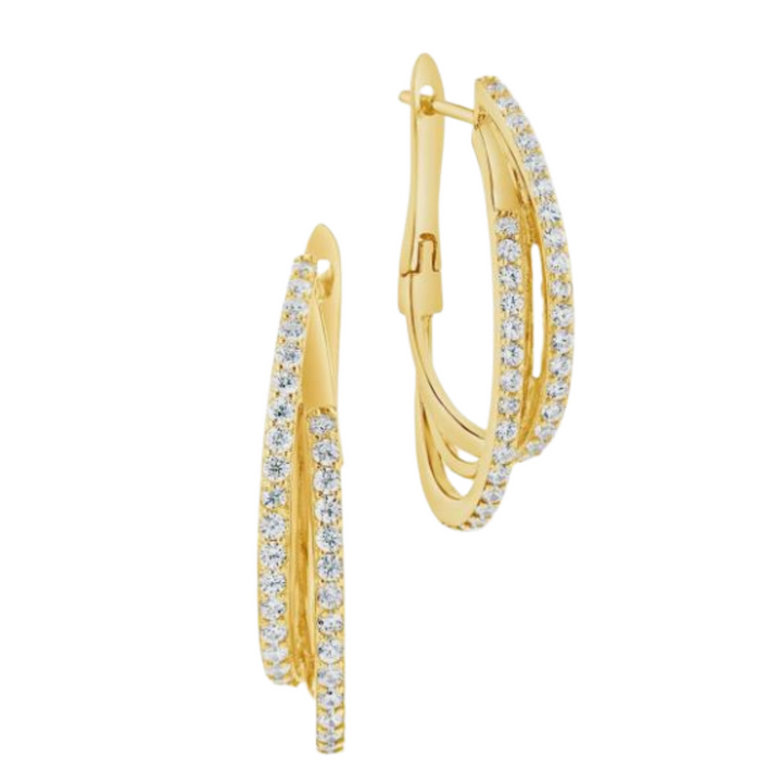 Sterling Forever Kyle CZ Hoop Earrings