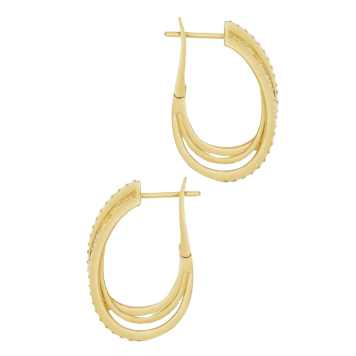 Sterling Forever Kyle CZ Hoop Earrings